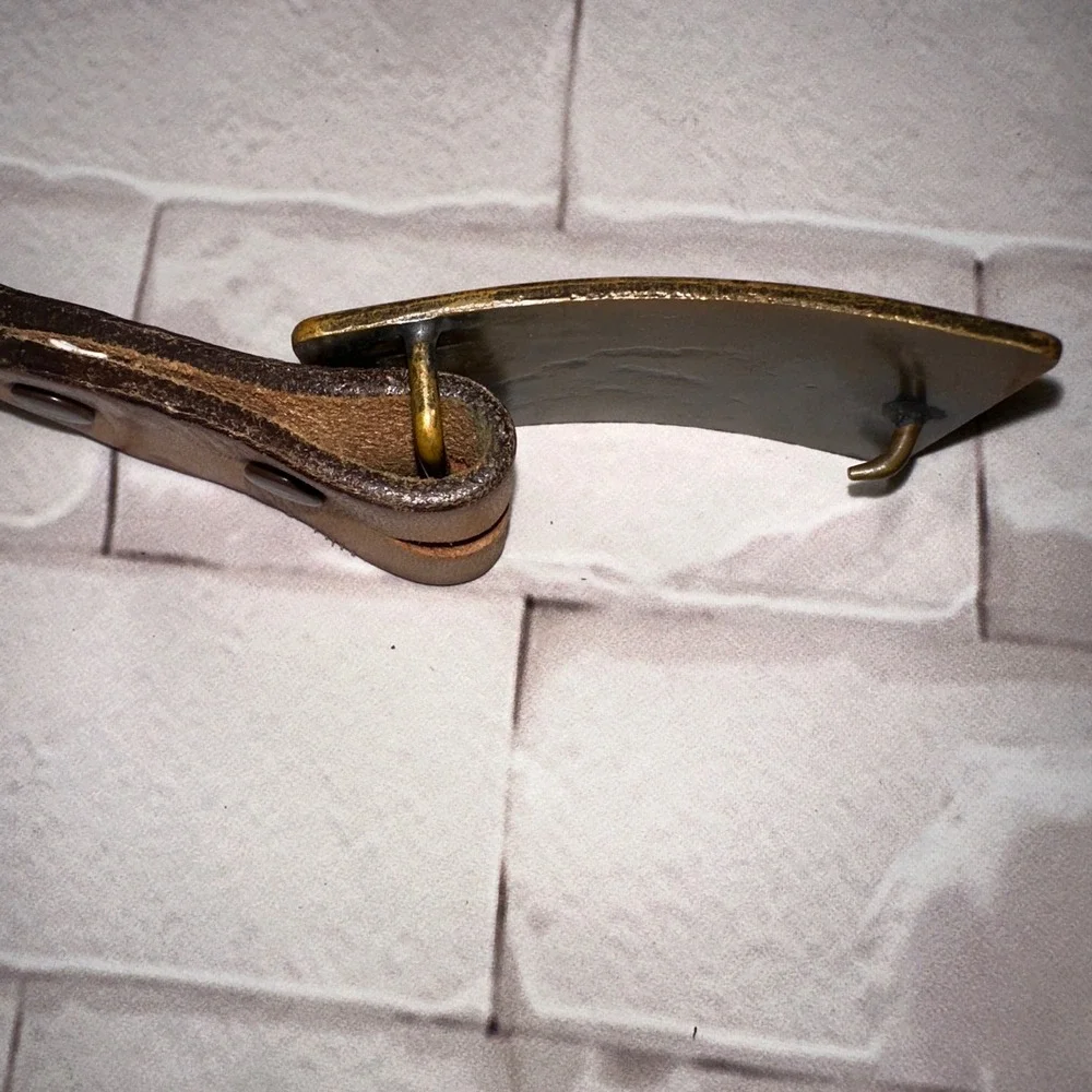 Vintage Caldwell Browning Philmont Scout Ranch Tooled Leather Belt Brown Size 28